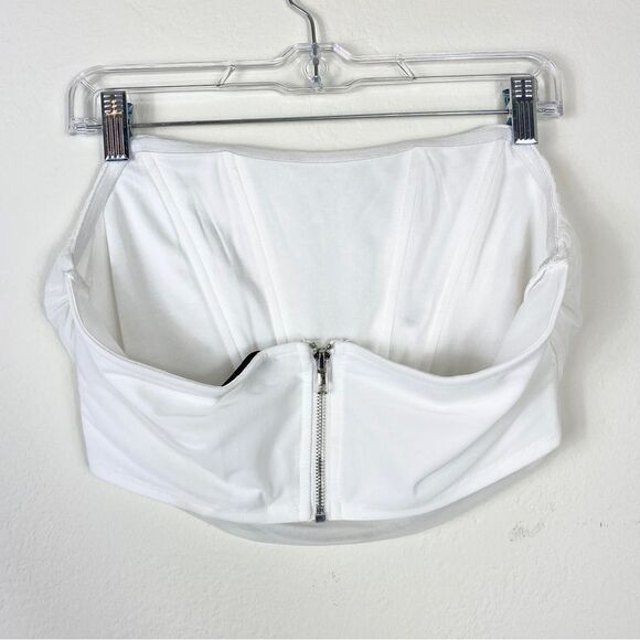 Rehab Lab White Structured Sleeveless Strapless Corset Top - Picture 3 of 6